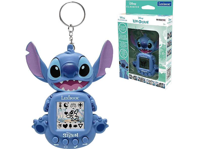 Tamagotchi Lexibook My Best-e Stitch Compañero Interactivo y Educativo para niños 8 categorías de Juegos Pantalla a Color