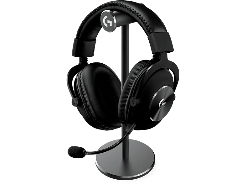 Auriculares gaming - Logitech G PRO X + HS STAND, Con cable, Micrófono BLUE VO!CE, Reducción de ruido, DTS HEADPHONE:X 2.0, Transductores 50 mm, Negro