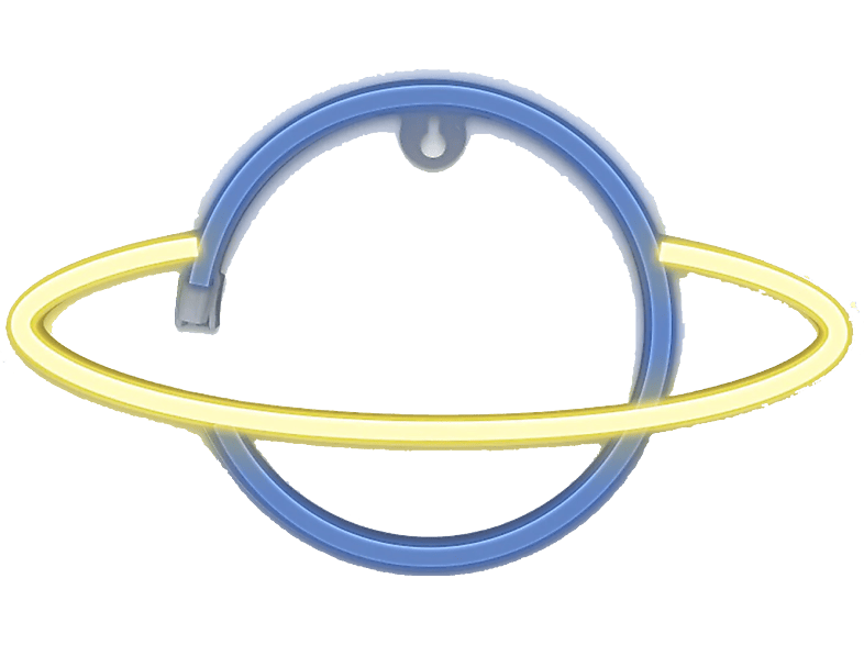 Luces LED - Forever RTV100228, Neón, BAT+USB, Saturn, Yellow, Blue