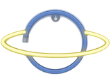 Luces LED - Forever RTV100228, Neón, BAT+USB, Saturn, Yellow, Blue