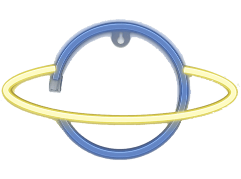 Luces LED - Forever RTV100228, Neón, BAT+USB, Saturn, Yellow, Blue