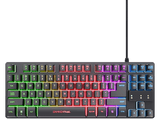 Pack gaming - Trust GXT 794, Ratón inalambrico, Teclado compacto TKL, Retroiluminación, Negro