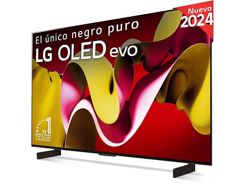 TV OLED 42 - LG OLED42C45LA, OLED 4K, Procesador Inteligente 4K α9 Gen7, Smart TV, DVB-T2 (H.265), Negro