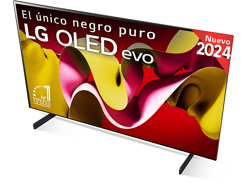 TV OLED 42 - LG OLED42C45LA, OLED 4K, Procesador Inteligente 4K α9 Gen7, Smart TV, DVB-T2 (H.265), Negro