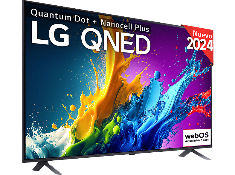 TV QNED 86 - LG 86QNED80T6A, UHD 4K, Procesador Inteligente 4K α5, Smart TV, DVB-T2 (H.265), Negro