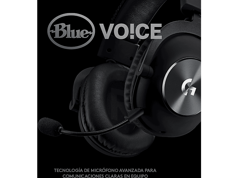 Auriculares gaming - Logitech G PRO X + HS STAND, Con cable, Micrófono BLUE VO!CE, Reducción de ruido, DTS HEADPHONE:X 2.0, Transductores 50 mm, Negro