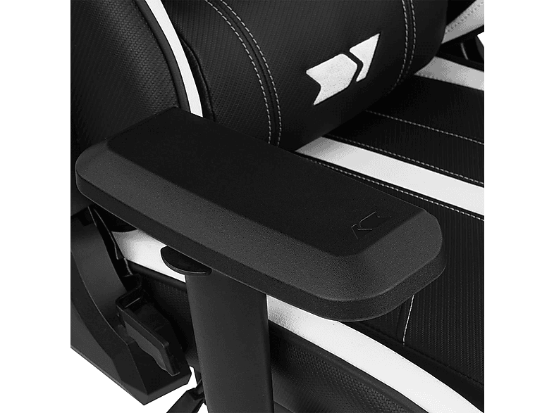 Silla gaming - Drift DR350, Polipiel, Reposabrazos 4D, Ruedas silenciosas, Inclinación, Blanco