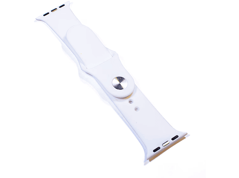 Correa - Friendly License, Para Apple Watch 42/44/45 mm, Silicona, Cierre click, Blanco