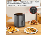 Freidora de aire - Moulinex Easy Fry Max 5L EZ245H,1500 W, 200 °C, 10 Programas, Tecnología Extra-Crisp, Temporizador, Panel Táctil LCD, Gris