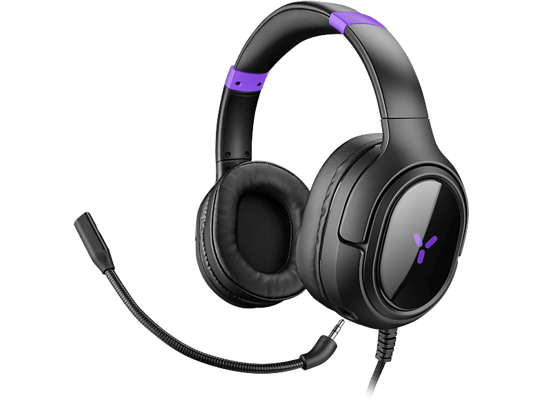 Auriculares gaming - Isy IGH-1100, Supraaurales, Cable, Micrófono Desmontable y Flexible, Negro