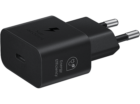 Cargador - Samsung EP-T2510NBEGEU, 25 W, Super Fast Charging, Sin Cable, Negro
