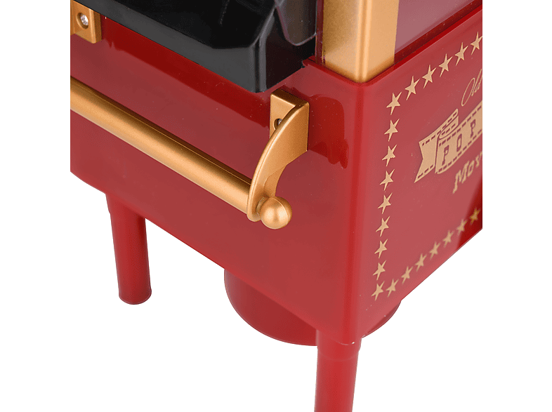 Palomitero - NK HO33001  Máquina de palomitas carro, 1200 W, Capacidad 0.27 l, Sin aceite, Rojo