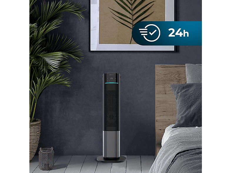Calefactor - Cecotec ReadyWarm 2070 Max Ceramic Rotate Smart, 2000 W, 3 modos, 20 m², Oscilante, Termostato, Temporizador, Mando a distancia, Black