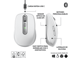 Ratón inalámbrico - Logitech MX Anywhere 3S, Inalámbrico, Bluetooth, 8000 ppp, Multiplataforma, Botones programables, Blanco
