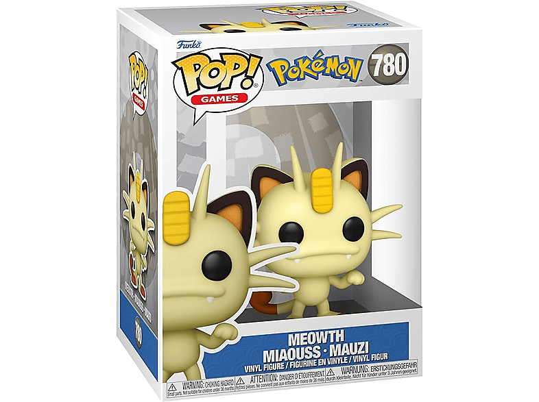 Figura - Funko Pop! Pokémon: Meowth, 9.5 cm, Multicolor