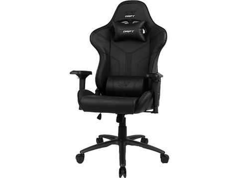 Silla gaming - Drift DR350, Polipiel, Reposabrazos 4D, Ruedas silenciosas, Inclinación, Negro