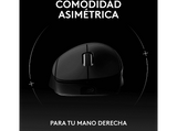 Ratón gaming - Logitech Pro X Superlight 2 DEX, 44.000 ppp, Lightspeed, Interruptores Lightforce, 95h batería, Sensor Hero 2, 60 gramos, Negro