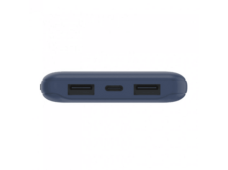 Powerbank - Belkin BPB011BTBL, 10000 mAh, Dos puertos USB-A de 12 W, Un puerto USB-C de 15 W, Azul