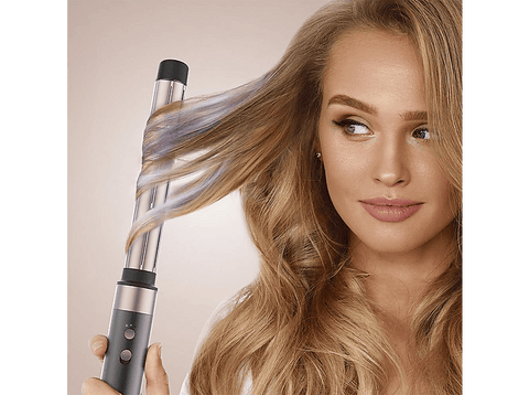 Moldeador - Cecotec Bamba CeramicCare AirGlam Original, Tecnología iónica, 6 en 1, 2 velocidades, 3 temperaturas, 6 accesorios, Rose Gold