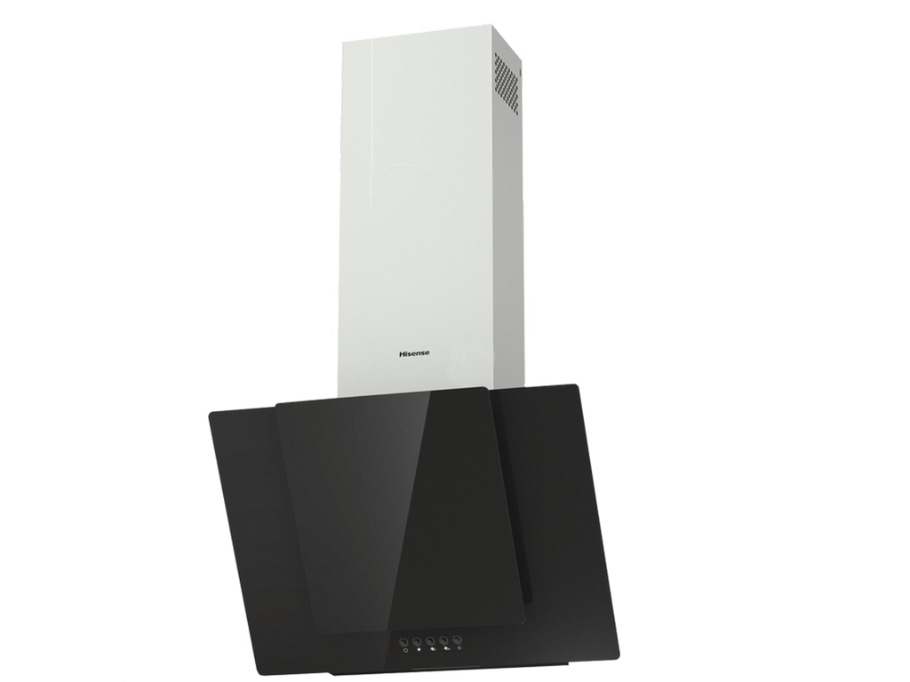 Campana - Hisense CH6IN6BXBG, Decorativa, 3 velocidades, 650 m³/h, 183 W, Luz LED, 60 cm, Negro