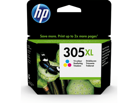 Cartucho de tinta - HP 305XL, Amarillo, Cian, Magenta, 3YM63AE