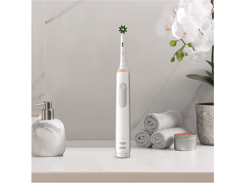 Cepillo eléctrico - Oral-B Pro 3 3900 Dual Pack, Con 3 Cabezales, Diseñados Por Braun, Negro y blanco