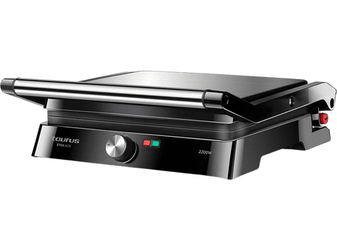 Grill -  Taurus 968.079 Etna Inox, 2200 W, 2 en 1, Regulador temperatura, Antiadherente, Base antideslizante