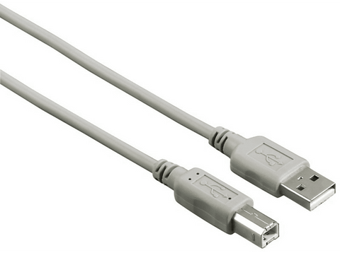 Cable USB - Hama 00200900, 1.5 m, De USB-A a USB-B, USB 2.0, 480 MBit/s, Negro