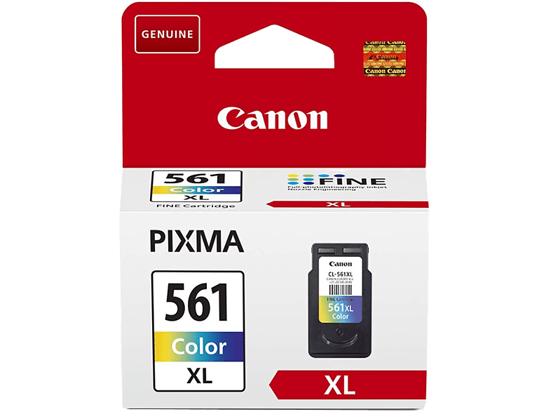 Cartucho de tinta - Canon  CL-561XL Tricolor (3713C001), Hasta 300 páginas, Cian, magenta, amarillo