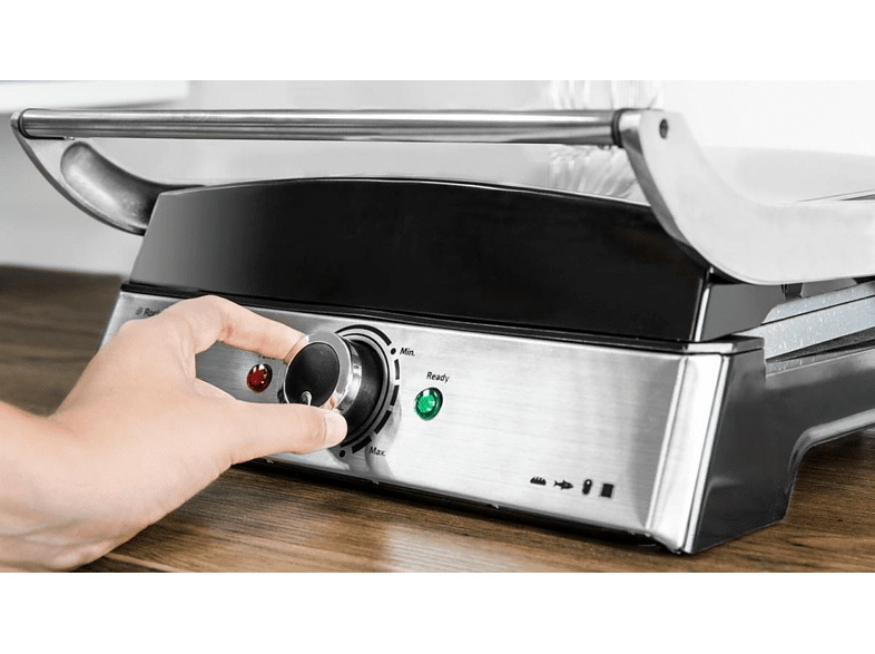 Grill - Cecotec ROCK'NGRILL PRO, 2000W, Antiadherente, Temperatura regulable, Placas reversibles