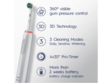 Cepillo eléctrico - Oral-B Pro 3 3900 Dual Pack, Con 3 Cabezales, Diseñados Por Braun, Negro y blanco