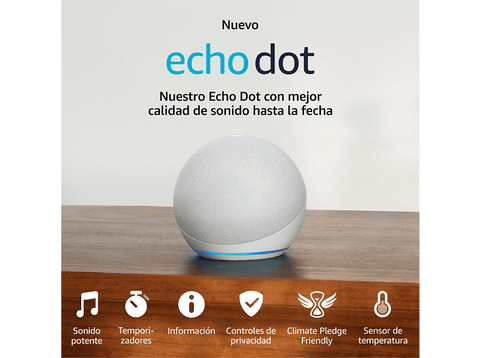 Altavoz inteligente - Amazon Echo Dot (5. Gen 2022), Controlador de Hogar, Blanco