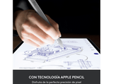 Stylus pen - Logitech Crayon, lápiz digital para iPad con tecnología Apple Pencil, precisión de píxel y punta inteligente dinámica con carga rápida