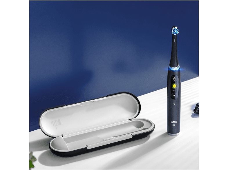Cepillo eléctrico - Oral-B iO 9S, Seguimiento 3D, Sensor de Presión, Estuche de Carga, Diseñado Por Braun, Negro