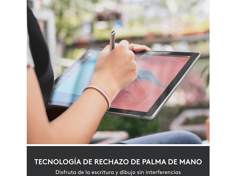 Stylus pen - Logitech Crayon, lápiz digital para iPad con tecnología Apple Pencil, precisión de píxel y punta inteligente dinámica con carga rápida