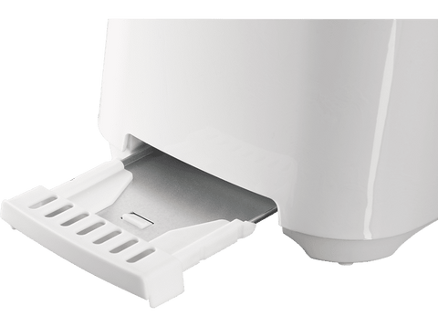 Tostadora - OK OTO 2722 W, 700 W, 2 ranuras, 6 niveles, Bandeja recogemigas, Blanco