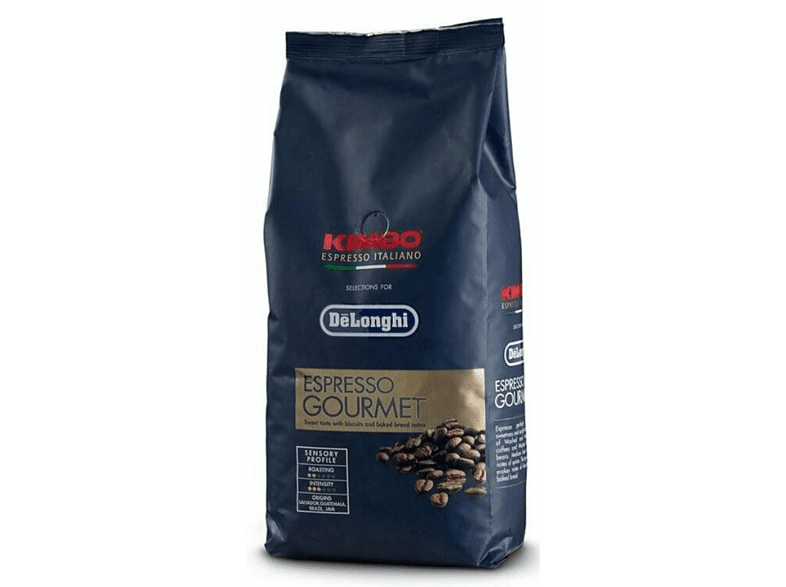 Café en grano - De'Longhi Kimbo Gourmet, 1kg, Arábica y Robusta