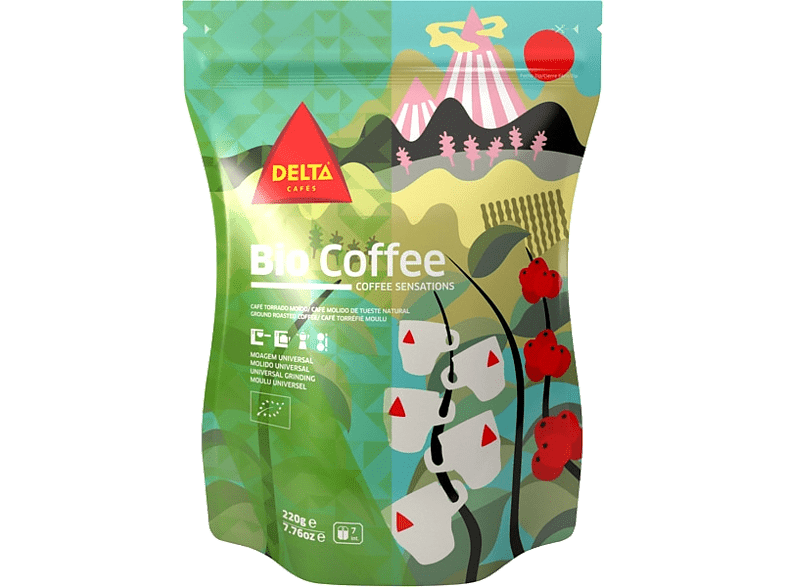 Café molido - Delta 5012052, Arábica y robusta, Intensidad 7, Ecológico