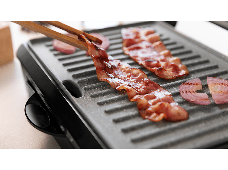 Grill - Cecotec Rock’nGrill 1000 Dark, 1000 W, Antiadherente, Altura adaptable, Dark Inox