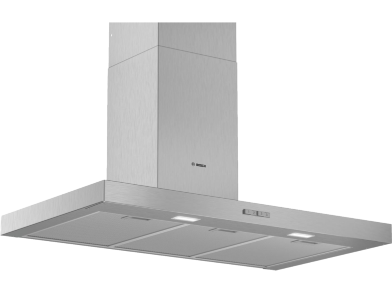 Campana - Bosch DWB96BC50, Decorativa, 590 m3/h, 3 velocidades, 90 cm, Inox