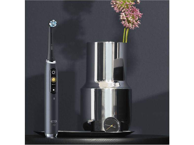 Cepillo eléctrico - Oral-B iO 9S, Seguimiento 3D, Sensor de Presión, Estuche de Carga, Diseñado Por Braun, Negro
