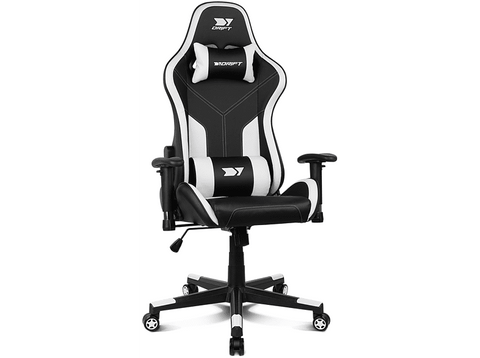Silla gaming - Drift DR90 Pro V8, 2D (regulable en altura y anchura), Hasta 150 kg, Blanco