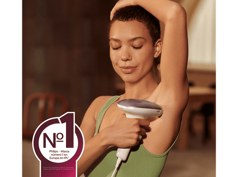 Depiladora IPL - Philips Lumea Advanced BRI923/00, Luz pulsada profesional, Cara y cuerpo, Sensor tono piel