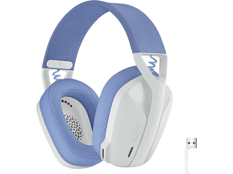 Auriculares gaming - Logitech G G435, 20 Hz -20 KHz, 45 Ohms, 83.1 dB, Autonomía 18 h, Micrófono, Blanco