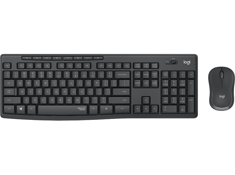 Pack Teclado + Ratón - Logitech MK295, Bluetooth, Inalámbrico, 10 m, Negro
