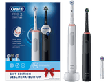 Cepillo eléctrico - Oral-B Pro 3 3900 Dual Pack, Con 3 Cabezales, Diseñados Por Braun, Negro y blanco