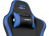 Silla gaming - Drift DR90 Pro V8, 2D (regulable en altura y anchura), Hasta 150 kg, Azul
