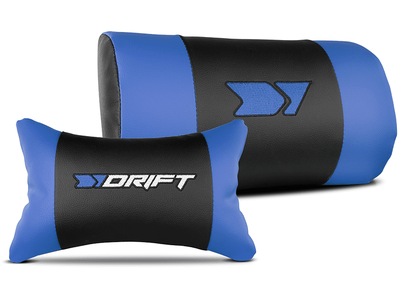 Silla gaming - Drift DR90 Pro V8, 2D (regulable en altura y anchura), Hasta 150 kg, Azul