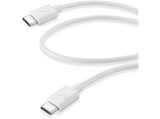 Cable USB - Cellularline USBDATA06USBC2CW, De USB-C a USB-C, 60 cm, Recarga, Sincronización, Blanco