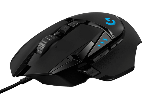 Ratón Gaming - Logitech G502 Hero, Puerto USB, Pesas opcionales, Respuesta 1000 Hz, Negro